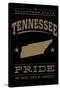 Tennessee State Pride - Gold on Black-Lantern Press-Stretched Canvas