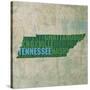 Tennessee State Words-David Bowman-Stretched Canvas