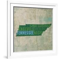 Tennessee State Words-David Bowman-Framed Giclee Print