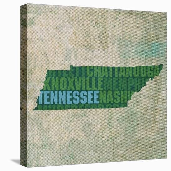 Tennessee State Words-David Bowman-Stretched Canvas