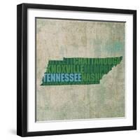 Tennessee State Words-David Bowman-Framed Giclee Print