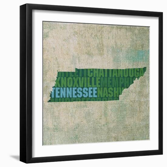 Tennessee State Words-David Bowman-Framed Giclee Print