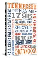 Tennessee - Typography-Lantern Press-Stretched Canvas