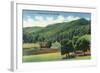 Tennessee - View of a Mountain Range Near Oak Ridge-Lantern Press-Framed Art Print