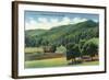 Tennessee - View of a Mountain Range Near Oak Ridge-Lantern Press-Framed Art Print