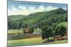 Tennessee - View of a Mountain Range Near Oak Ridge-Lantern Press-Mounted Art Print