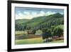 Tennessee - View of a Mountain Range Near Oak Ridge-Lantern Press-Framed Premium Giclee Print