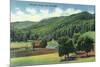 Tennessee - View of a Mountain Range Near Oak Ridge-Lantern Press-Mounted Premium Giclee Print