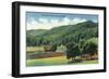 Tennessee - View of a Mountain Range Near Oak Ridge-Lantern Press-Framed Art Print