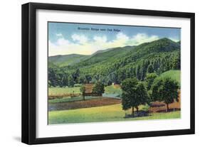 Tennessee - View of a Mountain Range Near Oak Ridge-Lantern Press-Framed Art Print