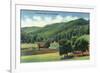 Tennessee - View of a Mountain Range Near Oak Ridge-Lantern Press-Framed Art Print
