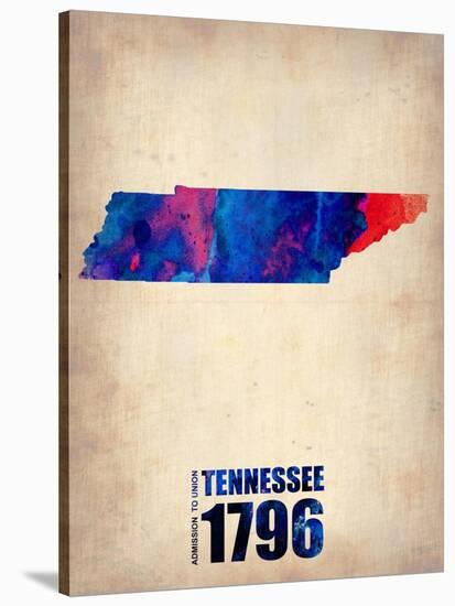 Tennessee Watercolor Map-NaxArt-Stretched Canvas