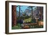 Tennessee - Wildlife Utopia-Lantern Press-Framed Art Print