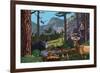 Tennessee - Wildlife Utopia-Lantern Press-Framed Art Print