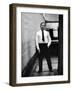 Tennessee Williams Standing W Cigarette, NYC 1955-Alfred Eisenstaedt-Framed Premium Photographic Print