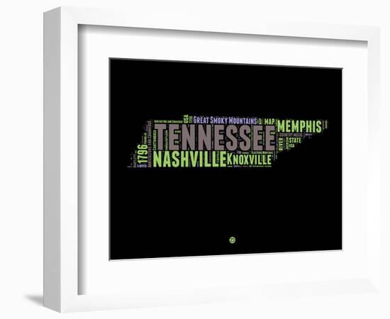 Tennessee Word Cloud 1-NaxArt-Framed Art Print