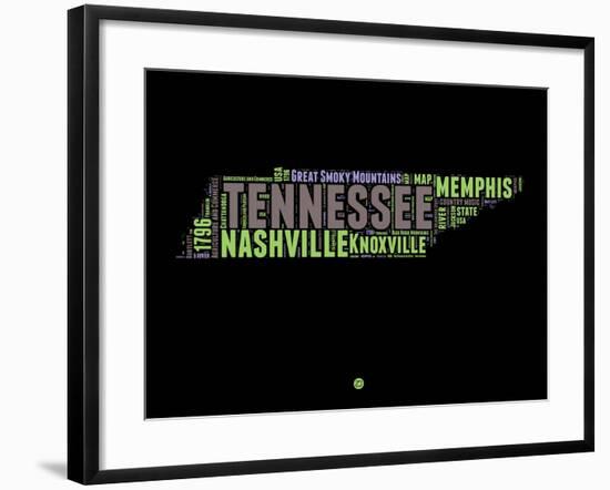 Tennessee Word Cloud 1-NaxArt-Framed Art Print