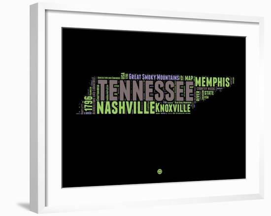 Tennessee Word Cloud 1-NaxArt-Framed Art Print