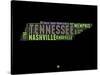 Tennessee Word Cloud 1-NaxArt-Stretched Canvas