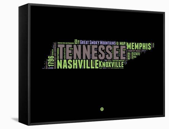 Tennessee Word Cloud 1-NaxArt-Framed Stretched Canvas