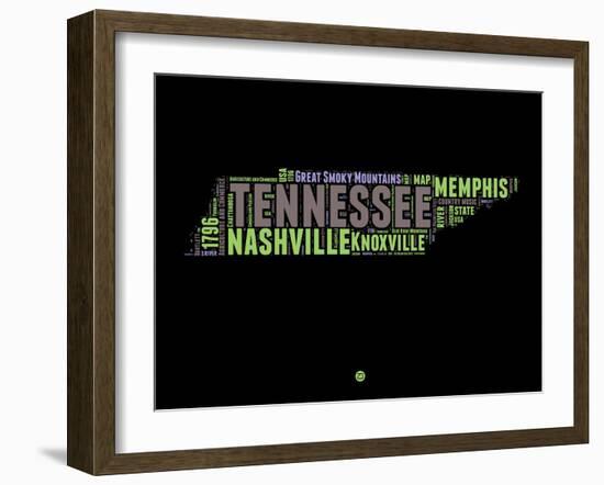 Tennessee Word Cloud 1-NaxArt-Framed Art Print