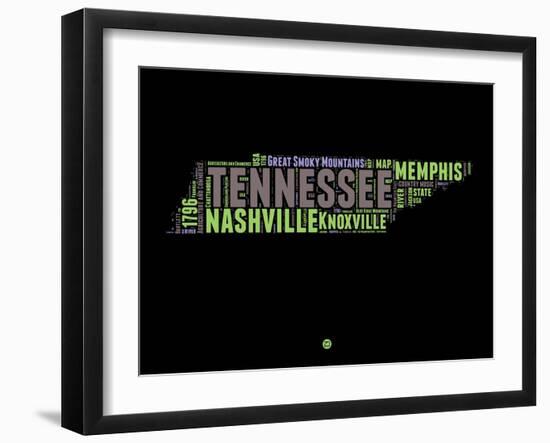 Tennessee Word Cloud 1-NaxArt-Framed Art Print