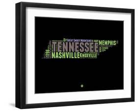 Tennessee Word Cloud 1-NaxArt-Framed Art Print