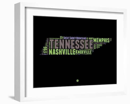 Tennessee Word Cloud 1-NaxArt-Framed Art Print