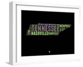 Tennessee Word Cloud 1-NaxArt-Framed Art Print