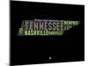 Tennessee Word Cloud 1-NaxArt-Mounted Art Print