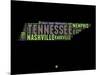 Tennessee Word Cloud 1-NaxArt-Mounted Art Print