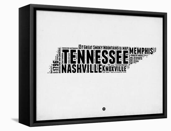Tennessee Word Cloud 2-NaxArt-Framed Stretched Canvas