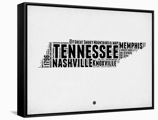 Tennessee Word Cloud 2-NaxArt-Framed Stretched Canvas
