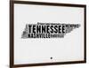 Tennessee Word Cloud 2-NaxArt-Framed Art Print