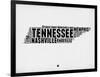 Tennessee Word Cloud 2-NaxArt-Framed Art Print