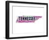 Tennessee Word Cloud Map-NaxArt-Framed Art Print
