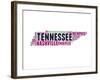 Tennessee Word Cloud Map-NaxArt-Framed Art Print