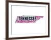 Tennessee Word Cloud Map-NaxArt-Framed Art Print