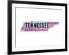 Tennessee Word Cloud Map-NaxArt-Framed Art Print