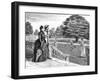 Tennis at Country House-George Du Maurier-Framed Art Print