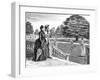 Tennis at Country House-George Du Maurier-Framed Art Print