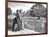 Tennis at Country House-George Du Maurier-Framed Art Print