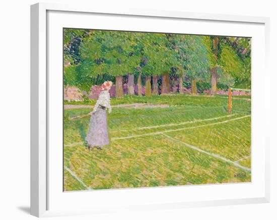 Tennis at Hertingfordbury, 1910-Spencer Frederick Gore-Framed Giclee Print