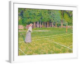 Tennis at Hertingfordbury, 1910-Spencer Frederick Gore-Framed Giclee Print