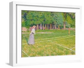 Tennis at Hertingfordbury, 1910-Spencer Frederick Gore-Framed Giclee Print