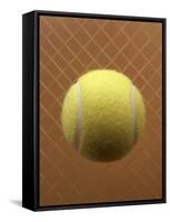 Tennis Ball Against a Racquet-null-Framed Stretched Canvas