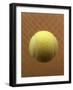 Tennis Ball Against a Racquet-null-Framed Photographic Print