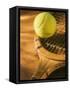 Tennis Ball and Wood Racket-Tom Grill-Framed Stretched Canvas