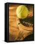 Tennis Ball and Wood Racket-Tom Grill-Framed Stretched Canvas