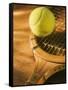 Tennis Ball and Wood Racket-Tom Grill-Framed Stretched Canvas